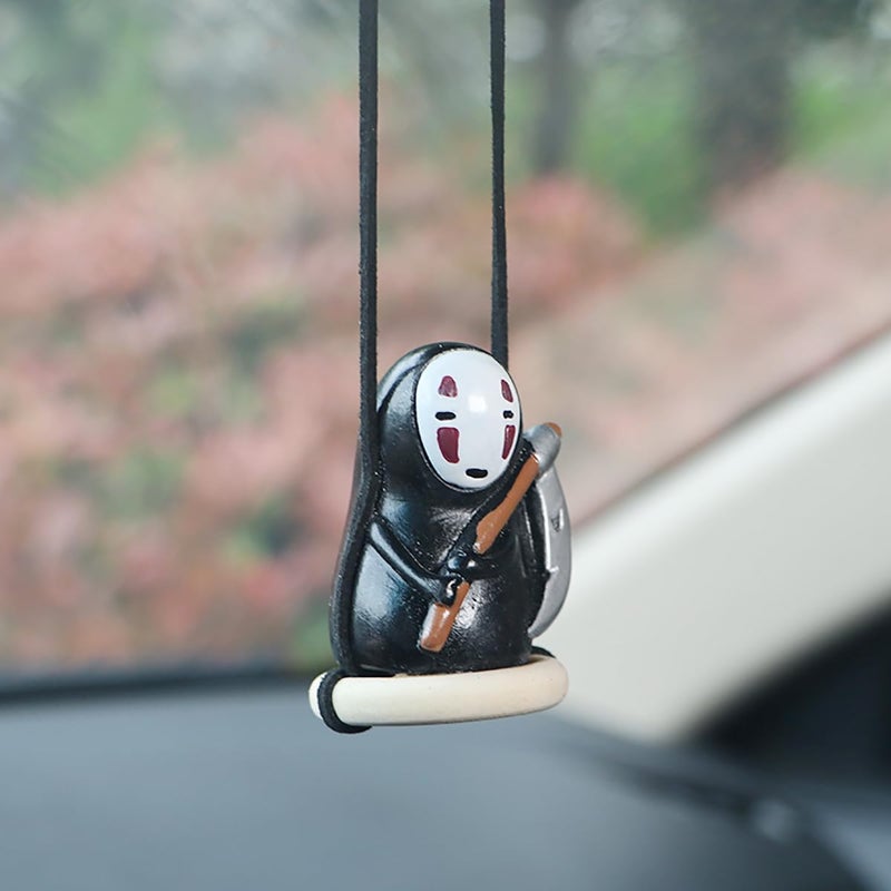 WYJS Funny Anime Car Accessories of No Face Man Car Pendant Hanging Swing, for Car Rear View Mirror Accessories - Image 5